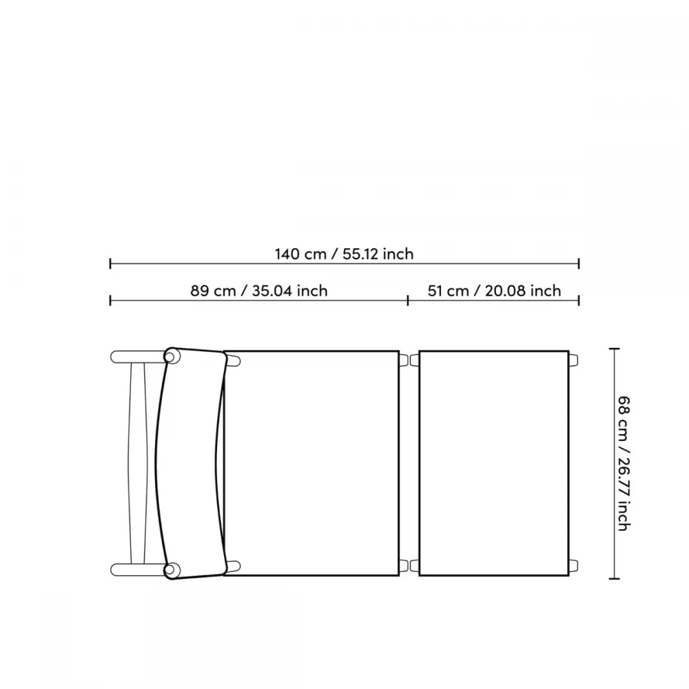 Scaun de exterior cu taburet din Lemn de tec Maro si Polietilena Maro H78.5xL68xA140cm Laroc Eichholtz