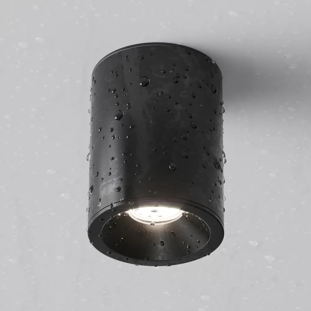 Spot aplicabil din Aluminiu Negru H11.5xD8.5cm IP 65 GU10 50W Zoom