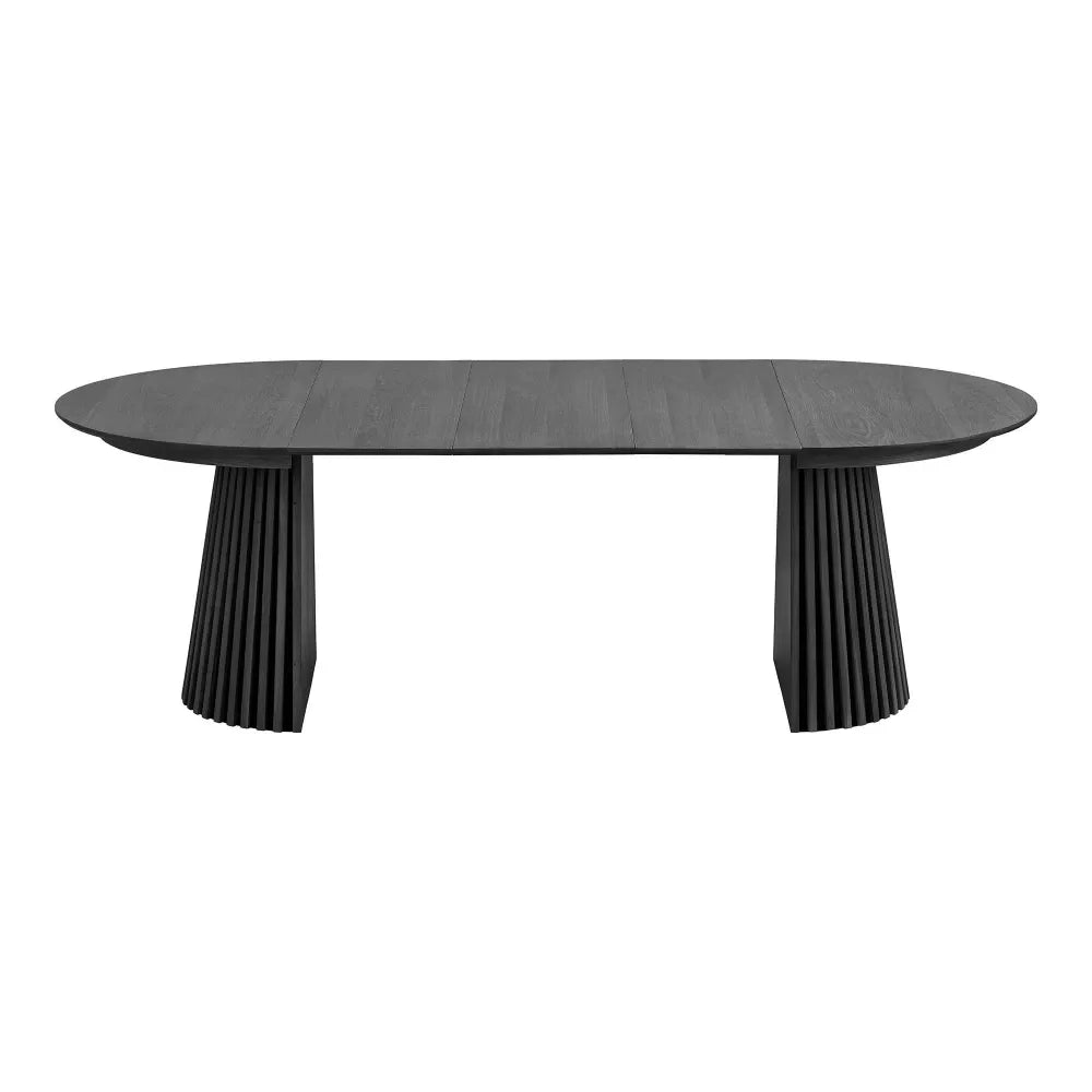 Masa extensibila din Furnir de stejar/MDF Negru L120-240xH75cm Osaka