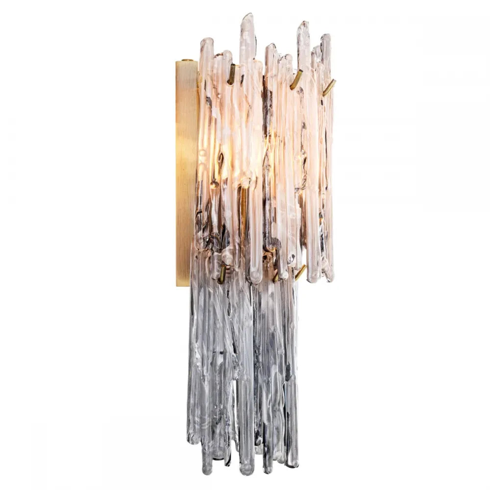 Aplica de perete din Metal Alama si Sticla Fumuriu H38.5xL25cm Saint Roch Eichholtz