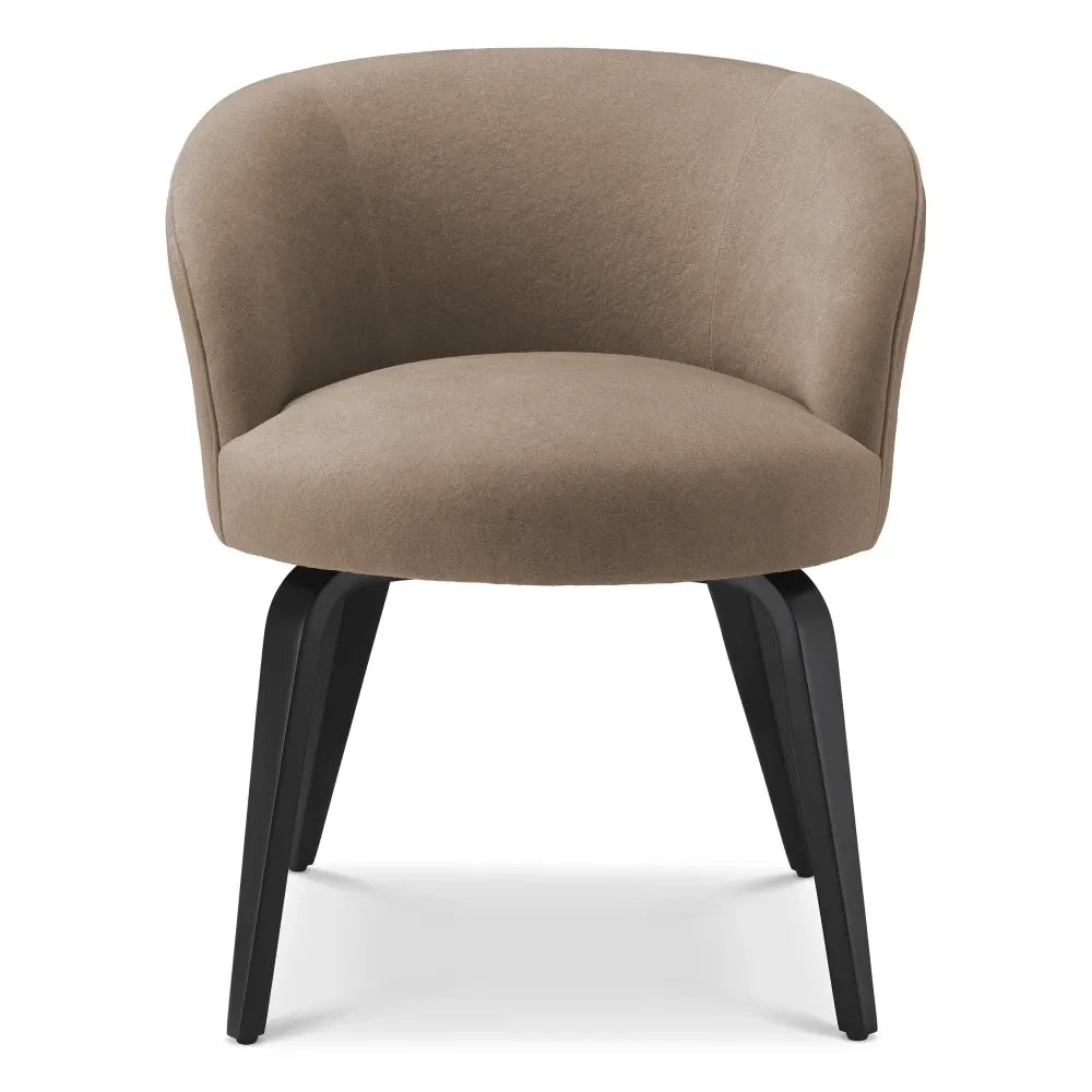 Scaun tapitat cu Stofa Bej L63xA63xH75cm Vichy Eichholtz