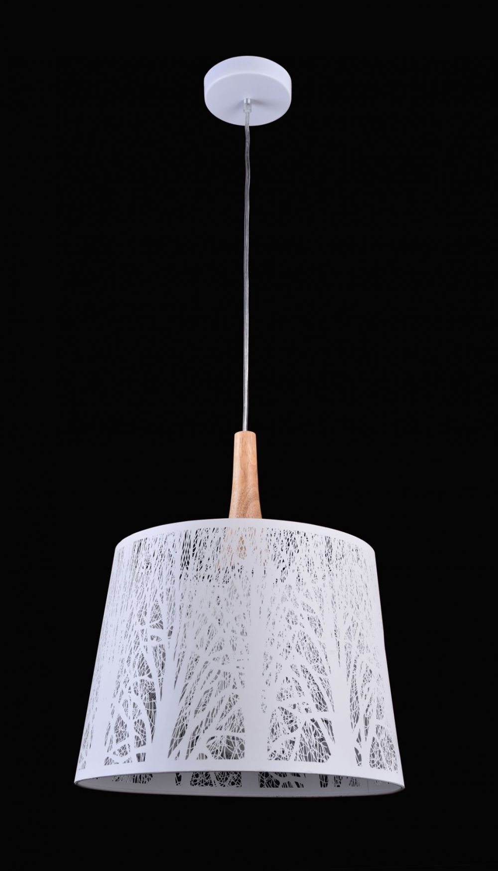 Pendul cu inaltime reglabila din Metal Alb D35xH120cm Lantern