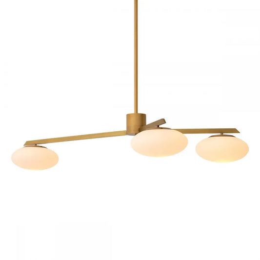 Candelabru din Metal Alama atichizata si Sticla Alb H38xL141cm Evergreen S Eichholtz