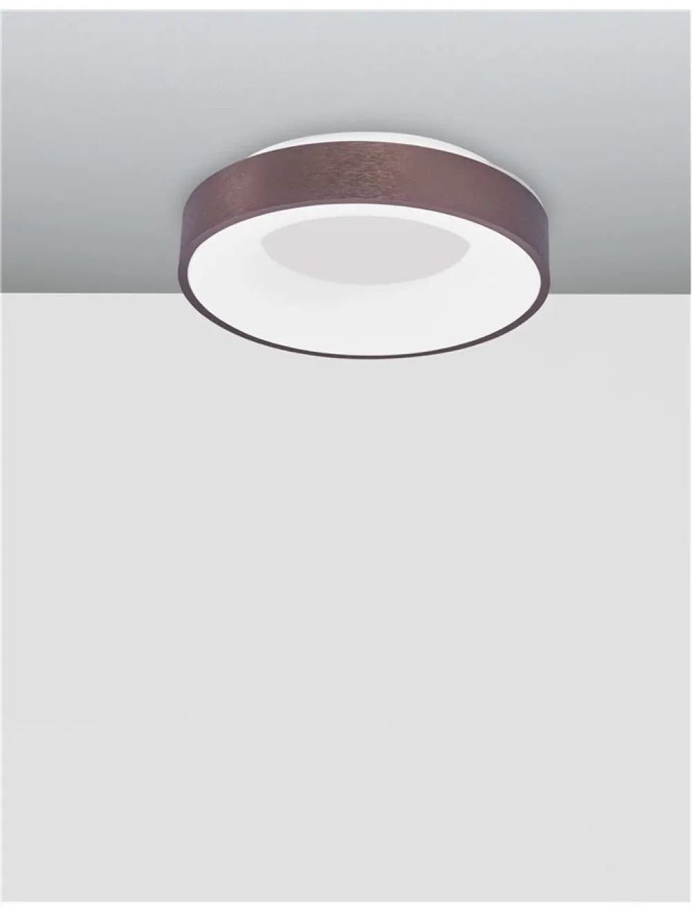 Plafoniera structura din Aluminiu Maro si abajur din Acrilic Alb H9xL38cm IP20 30W 1845lm 3000k RANDO THIN
