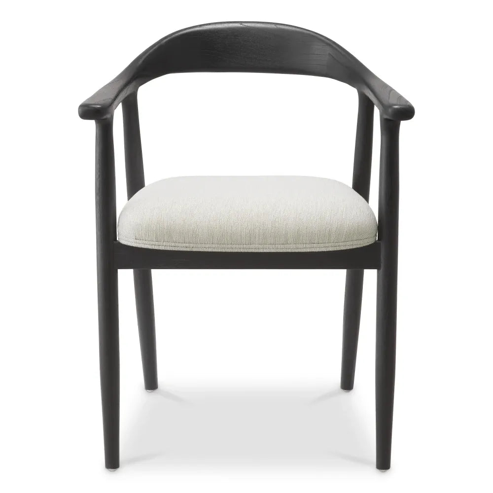 Scaun tapitat cu Stofa Crem L53xA55xH78cm Beale Eichholtz