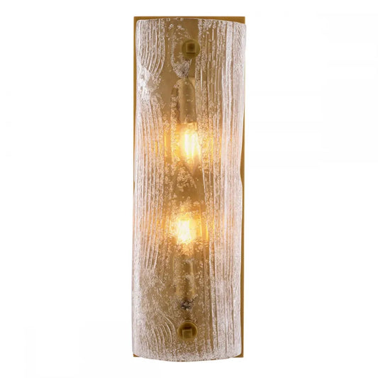 Aplica de perete din Otel inoxdabil Alama si Sticla Transparent H46xL15cm Lagos Eichholtz