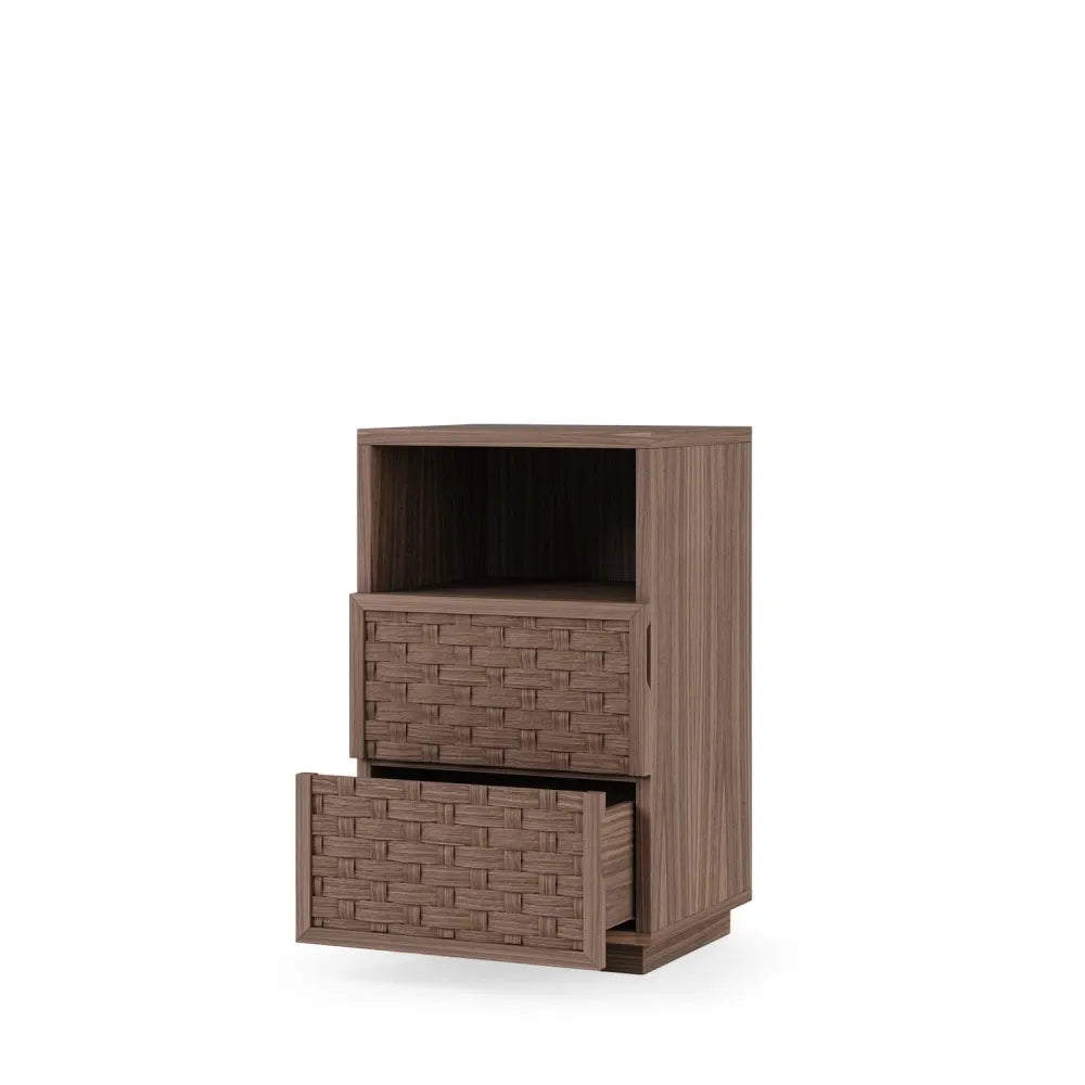 Noptiera cu sertare Borneo de culoare nuc L40xH68cm