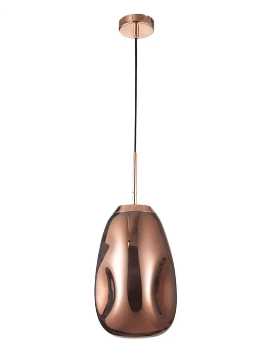 Pendul structura din Metal Cupru si abajur din Sticla Cupru H120xL22cm IP20 LAVA