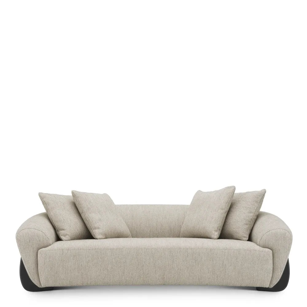 Canapea tapitat cu Stofa Gri deschis L230xA126xH67cm Siderno Eichholtz