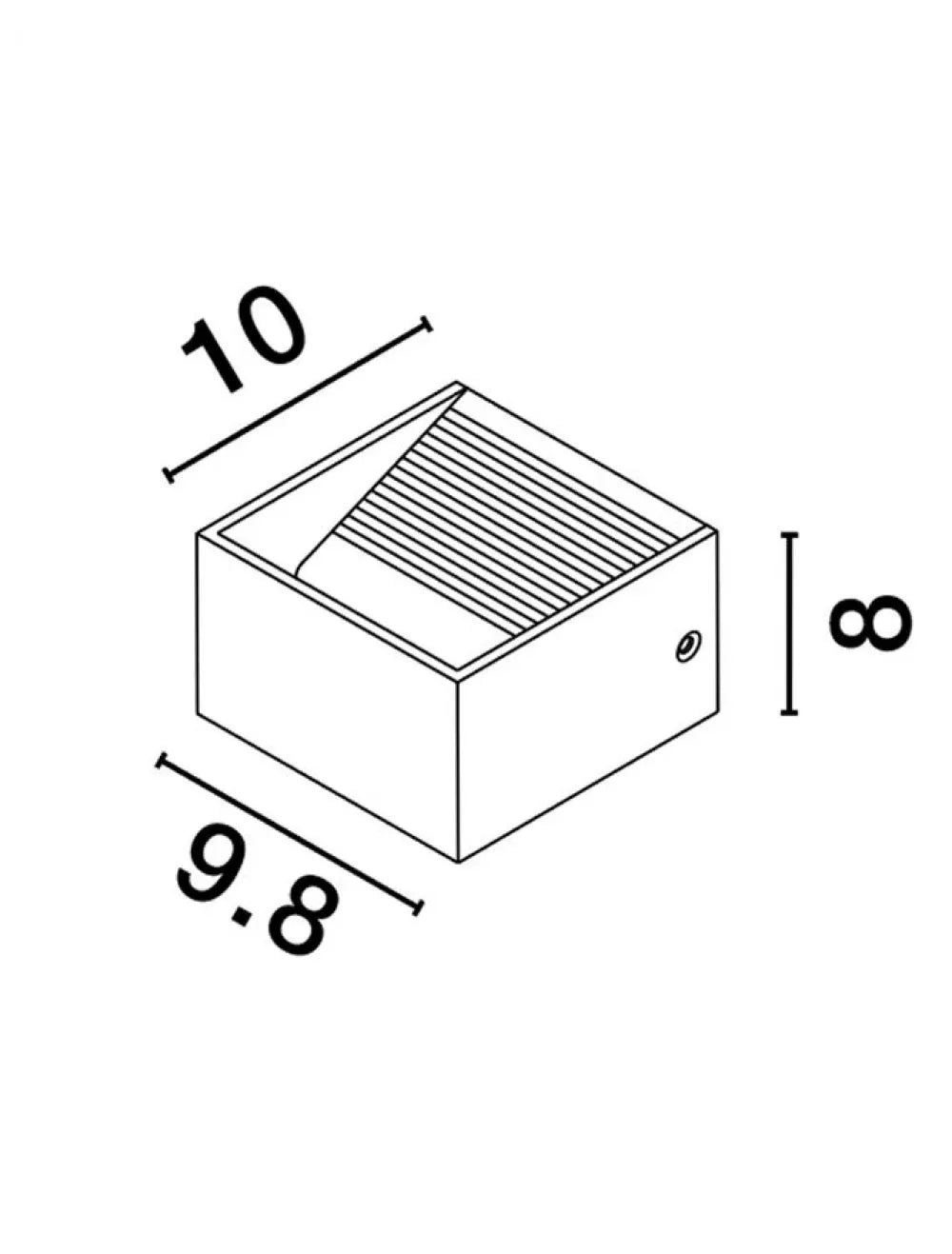 Aplica de perete din Aluminiu Alb H8xL9.8cm IP20 6W 579lm 3000k EPIC
