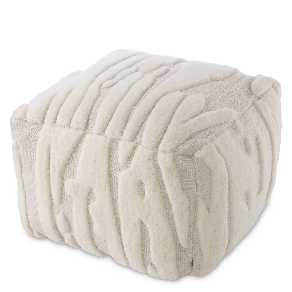 Taburet tip beanbag  tapitat cu Stofa Ivory L60xA60xH40cm Zenon Eichholtz