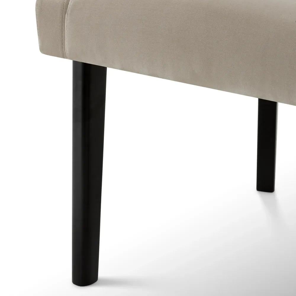 Scaun tapitat cu Catifea Bej L59.5xA65xH82cm Chavelle Eichholtz