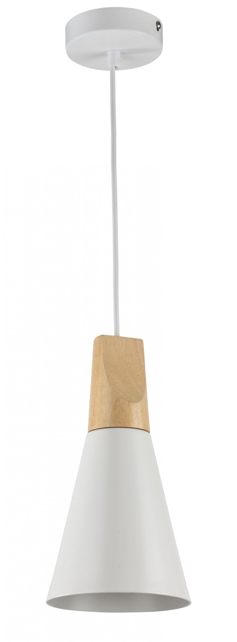 Pendul cu inaltime reglabila din Metal Alb D14xH142cm Bicones