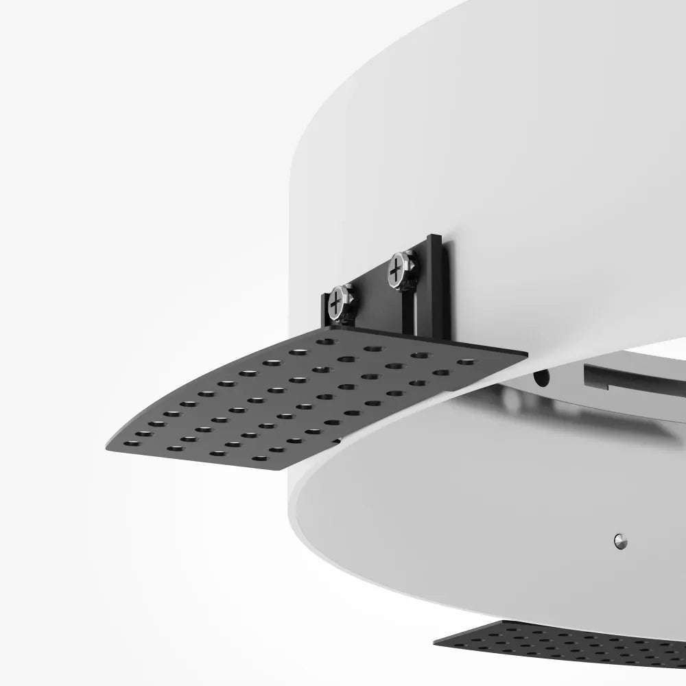 Acesoriu pentru incastrare plafoniera Zon de diametru 40cm din Metal Alb