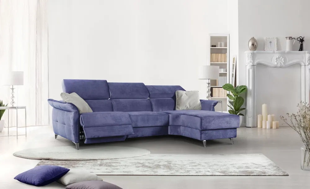 Coltar in forma de L personalizabil cu recliner L283x170cm Justin