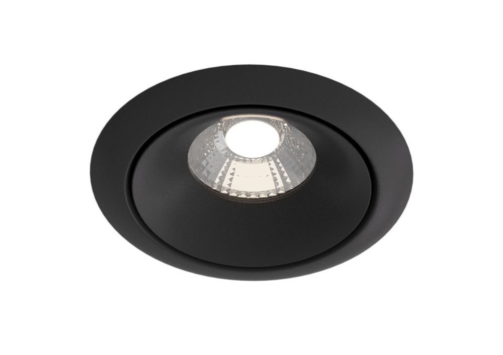 Spot incastra din Aluminiu Negru D10xH8cm Yin