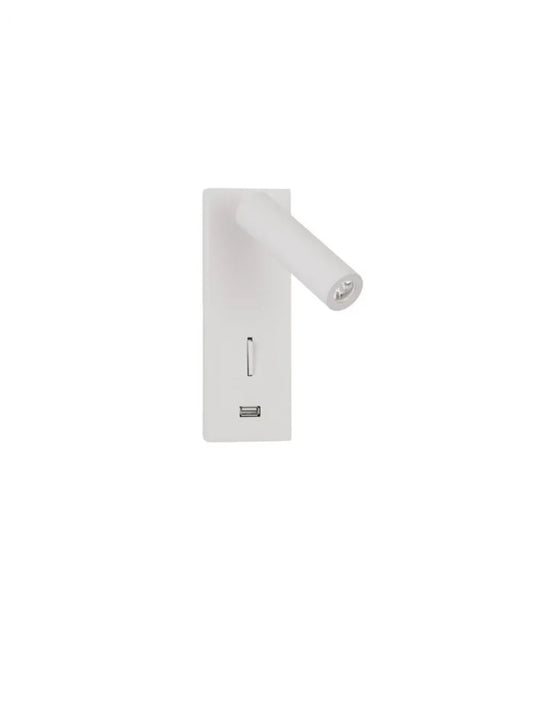 Aplica de perete din Aluminiu Alb H18xL6cm IP20 3W 210lm 3000k FUSE