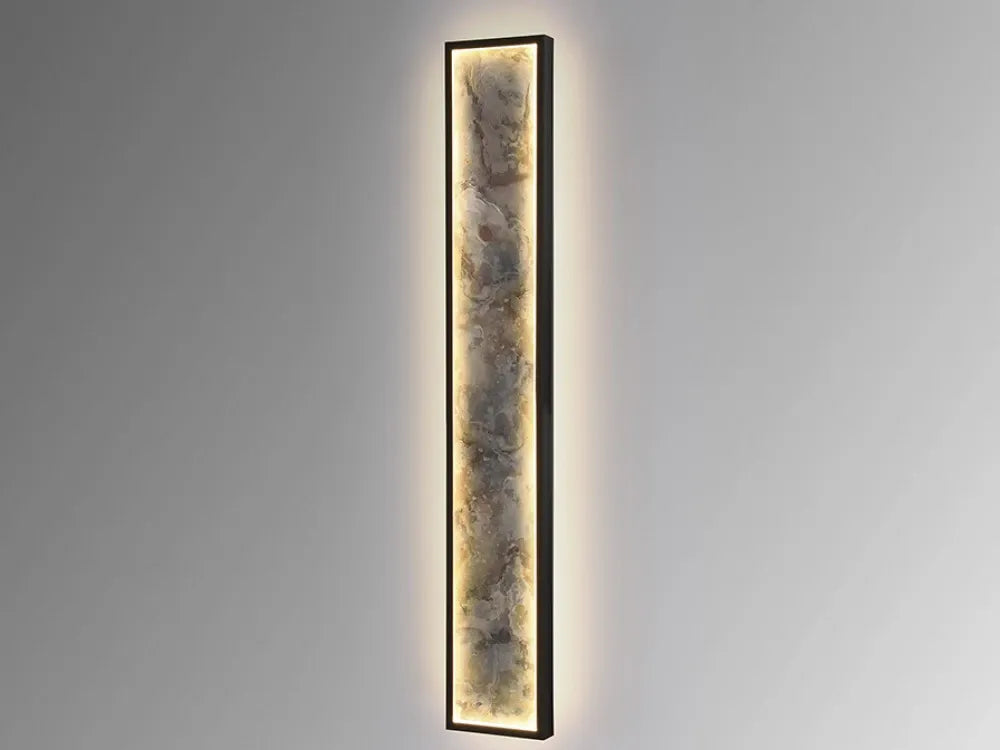 Aplica de Perete din Metal Negru si Acril Multicolor 80W L15xH100cm Stone