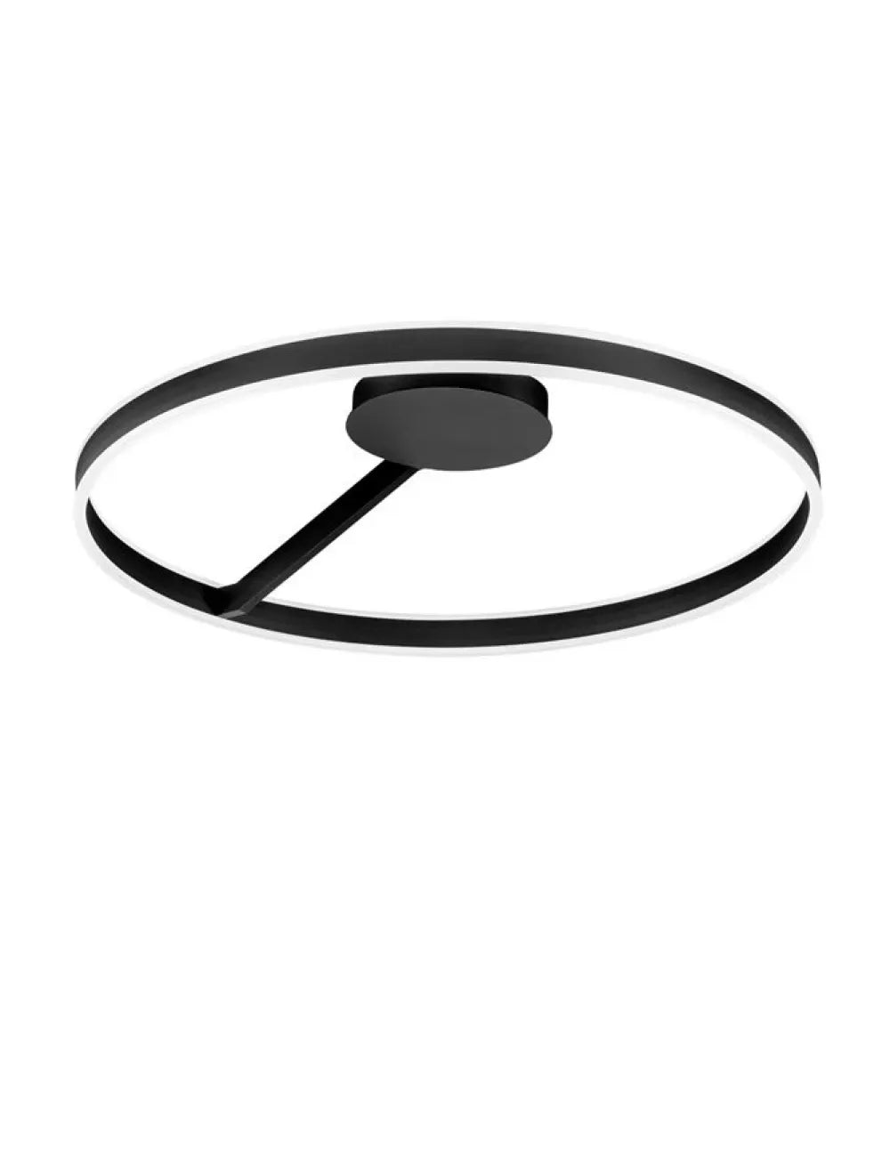 Plafoniera din Metal Negru H16.3xD80cm 48W 3118Lm IP20 Bianco