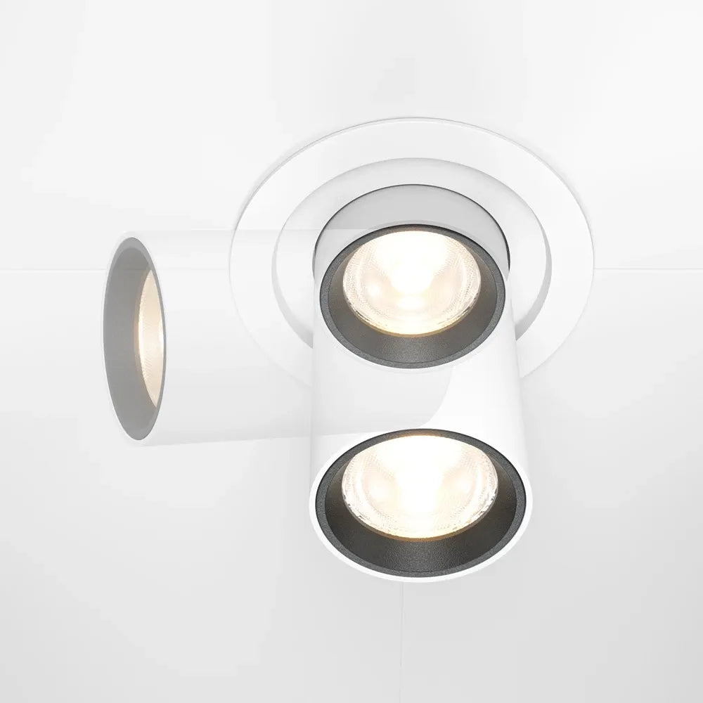 Spot incastrat ascuns din Aluminiu Alb H10xD9cm IP20 10W 780lm 3000k Downlight