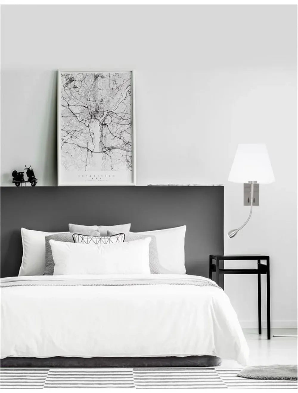 Aplica de perete structura din Aluminiu Argintiu si abajur din Textil Alb H40xL21cm IP20 3W 190lm 3000k VALENCIA
