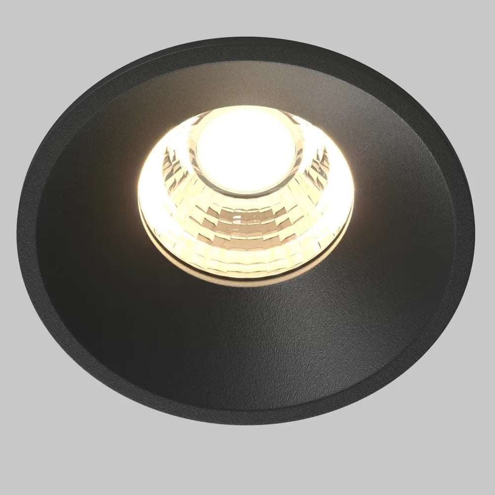 Spot incastrat din Aluminiu Negru H5.3xD6cm 7W 490lm 3000k Round