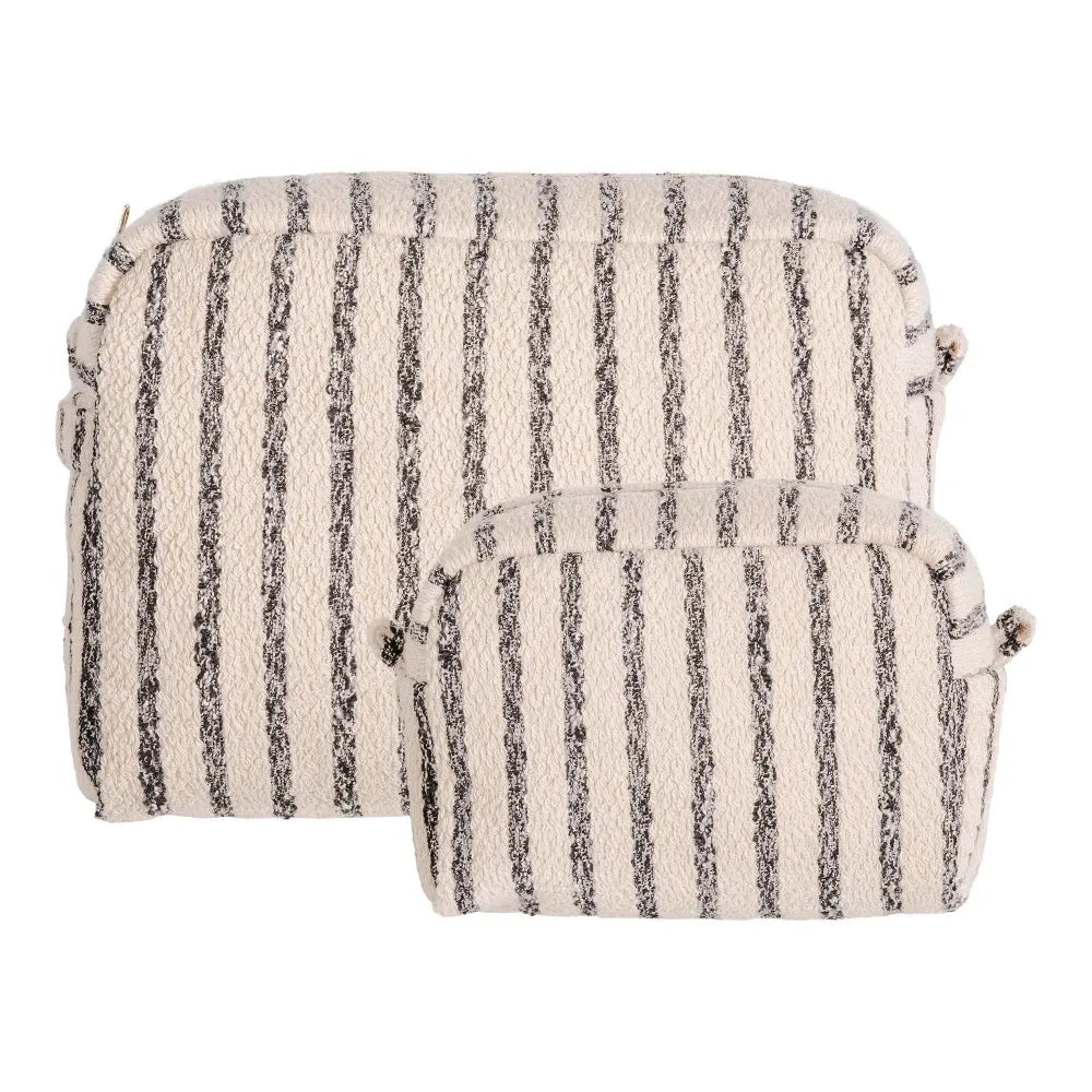 Set 2 genti pentru cosmetice din Textil Bej L9/11xH14/22cm Nador