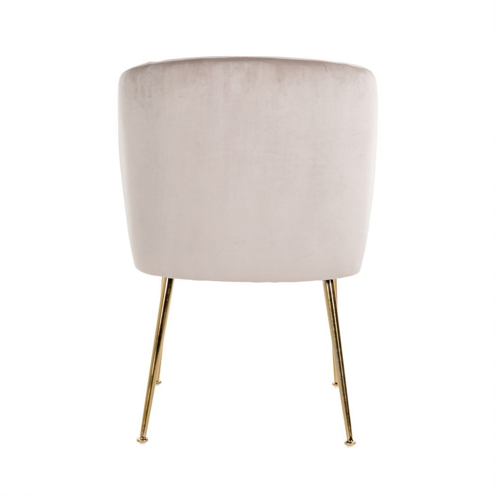 Scaun din Catifea si Metal Khaki/Auriu H84xL50xA62cm Richmond Interiors Cannon