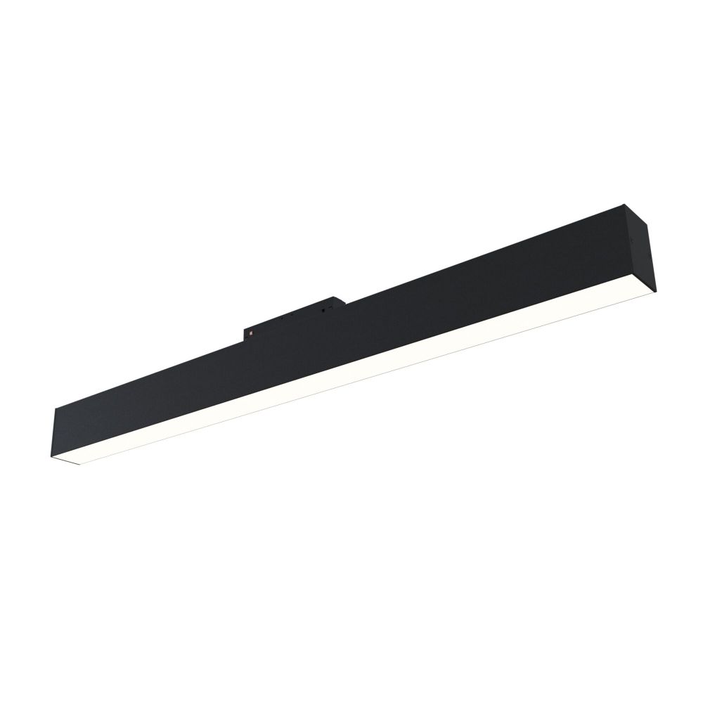 Spot Dreptunghiular pentru sina magnetica din Aluminiu Negru BASIS L60xH7cm 1450lm
