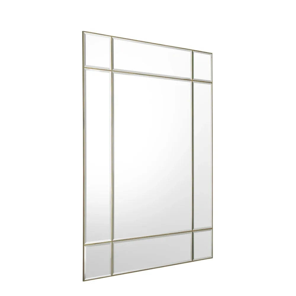 Oglinda cu rama din Metal/MDF Alama L140xH180cm Beaumont XL Eichholtz