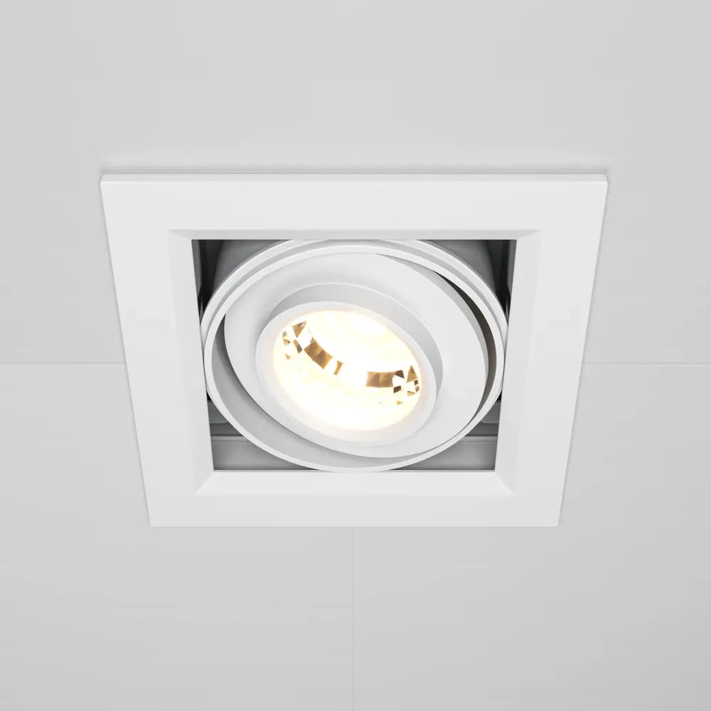 Spot incastrat din Aluminiu Alb H7.5xL9.5cm 10W Metal Modern