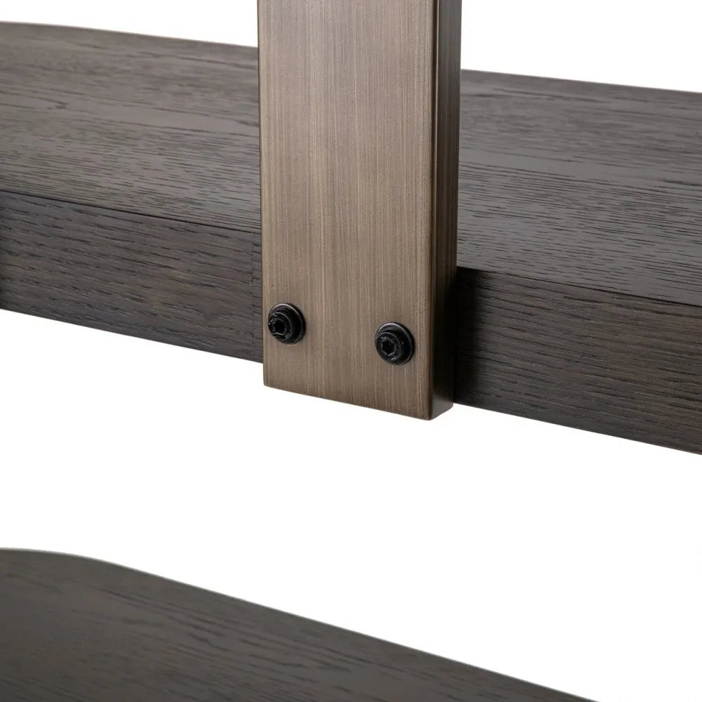 Etajera din Metal/Furnir de stejar Alama/Maro si Furnir de stejar Maro L120xH220cm Ellington Richmond interiors