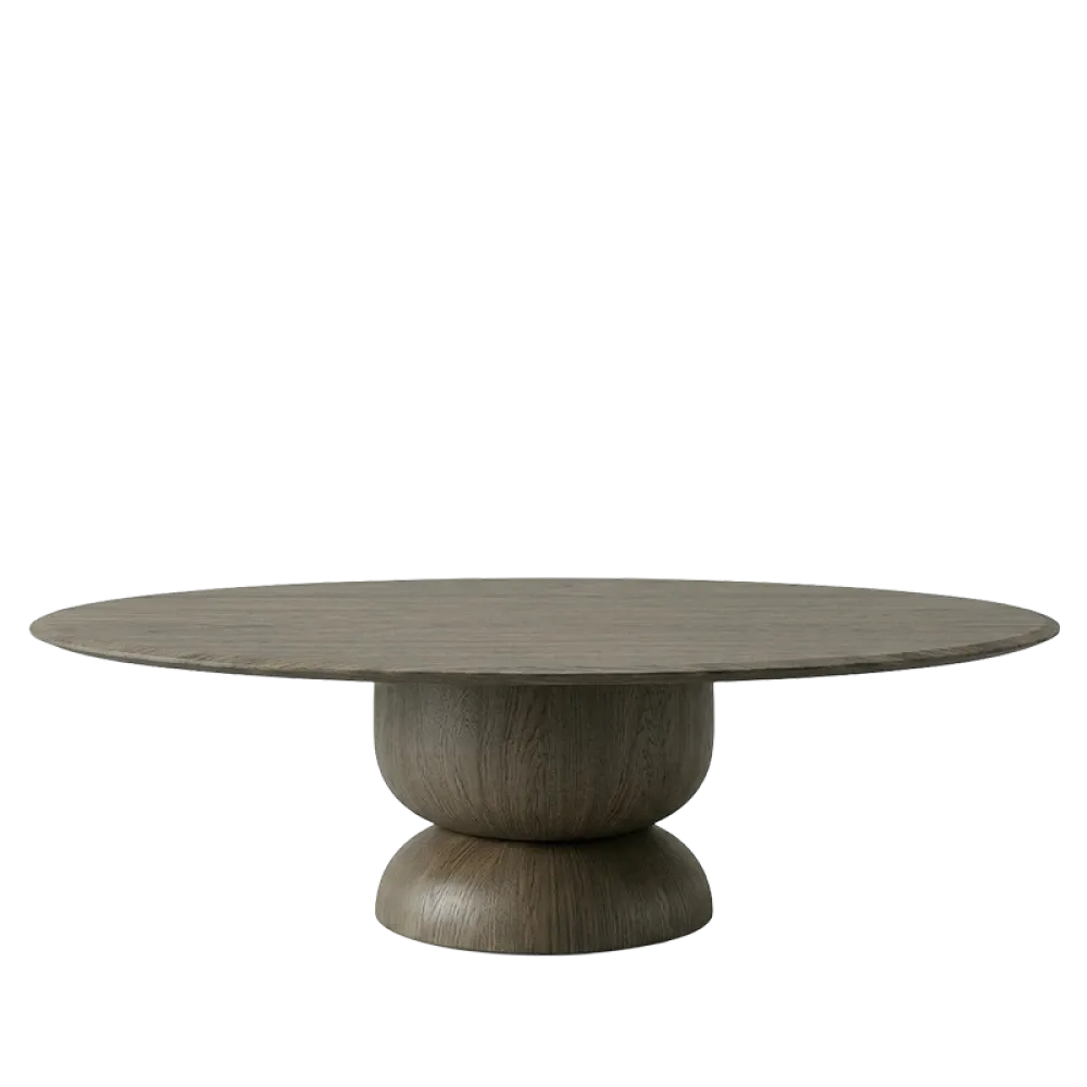Masa dining Ovala din Lemn de Stejar in dimensiuni multiple Silence