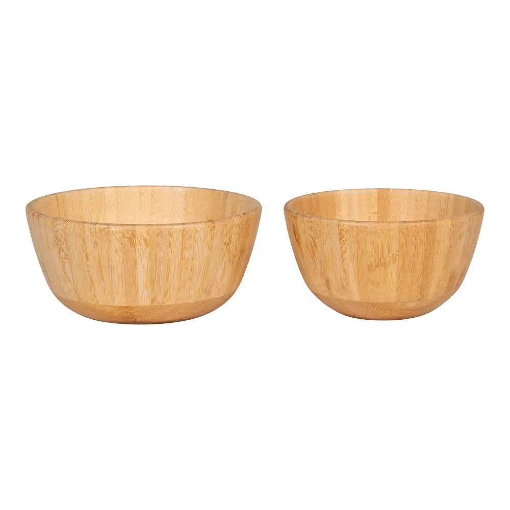 Set 2 boluri din Bamboo Natural H7xD13/15cm Chefalu