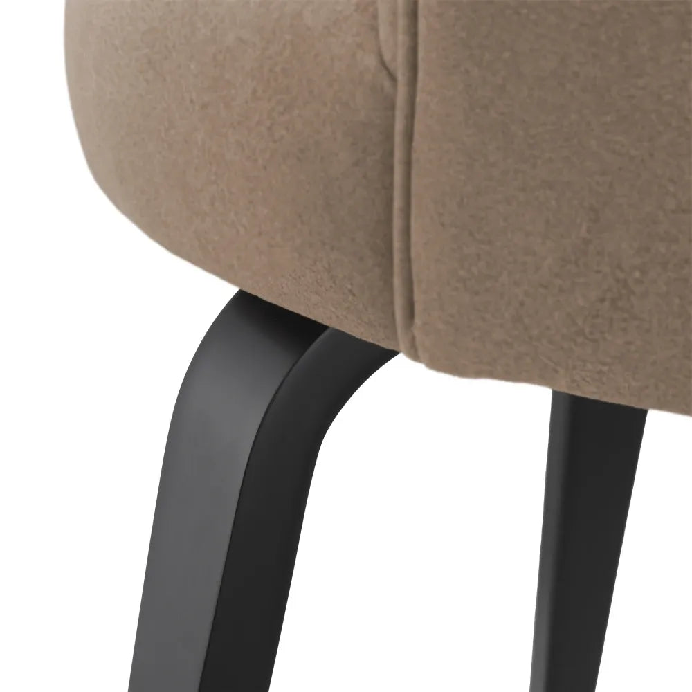 Scaun tapitat cu Stofa Bej L63xA63xH75cm Vichy Eichholtz