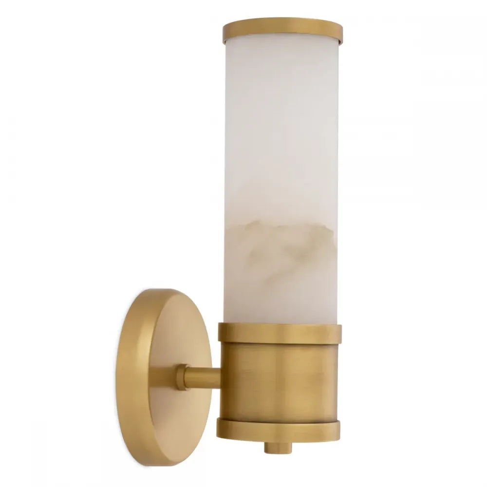 Aplica de perete din Metal Alama si Alabastru Alb H29.5xL12cm Claridges Single  Eichholtz