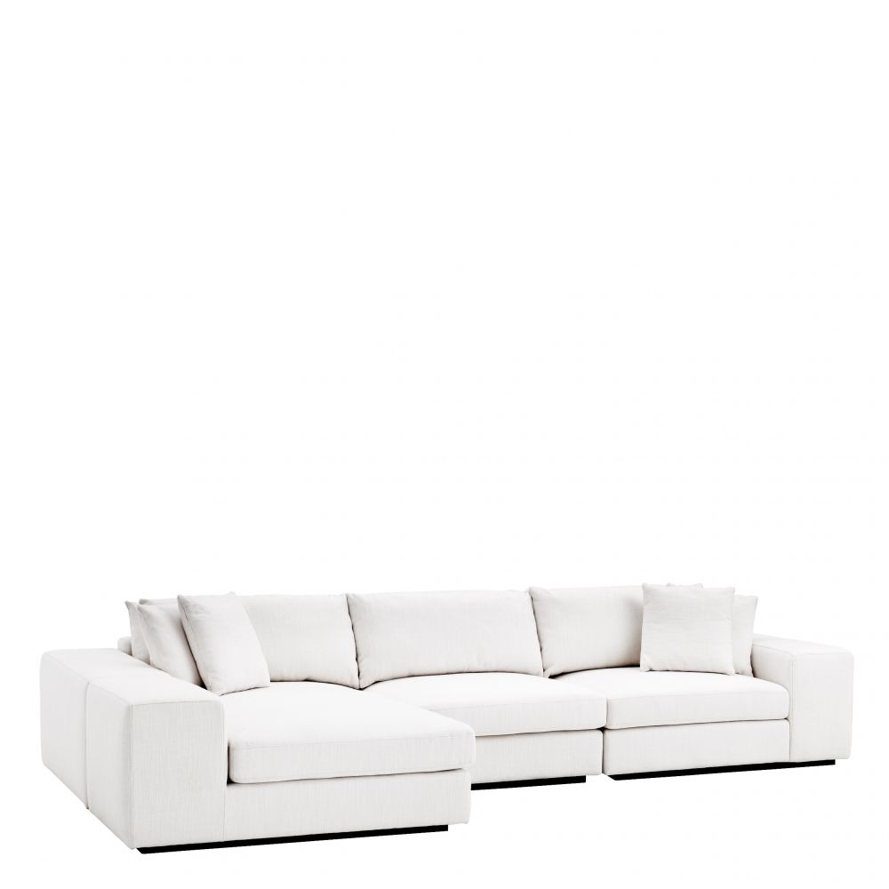 Coltar modular Vista Grande Eichholtz din Stofa Avalon Alba L380cm