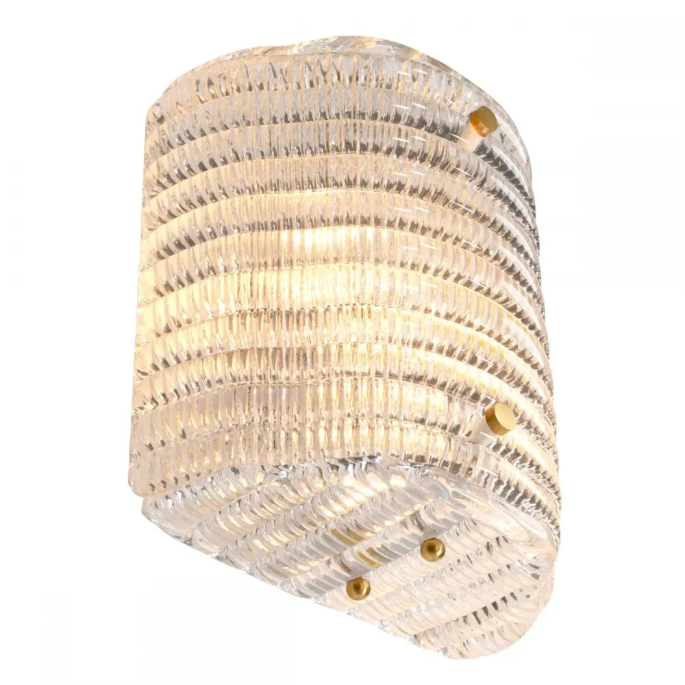 Aplica de perete din Metal Alama si Sticla Transparent H22xL20cm Elix Eichholtz