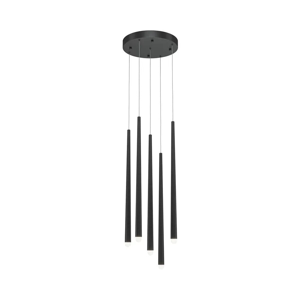 Lustra din Aluminiu Negru H150xD32cm 30W Cascade