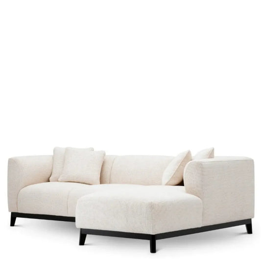 Coltar orientare dreapta tapitat cu Stofa Lyssa Alb L163xAxH72cm Corso Lounge right Eichholtz