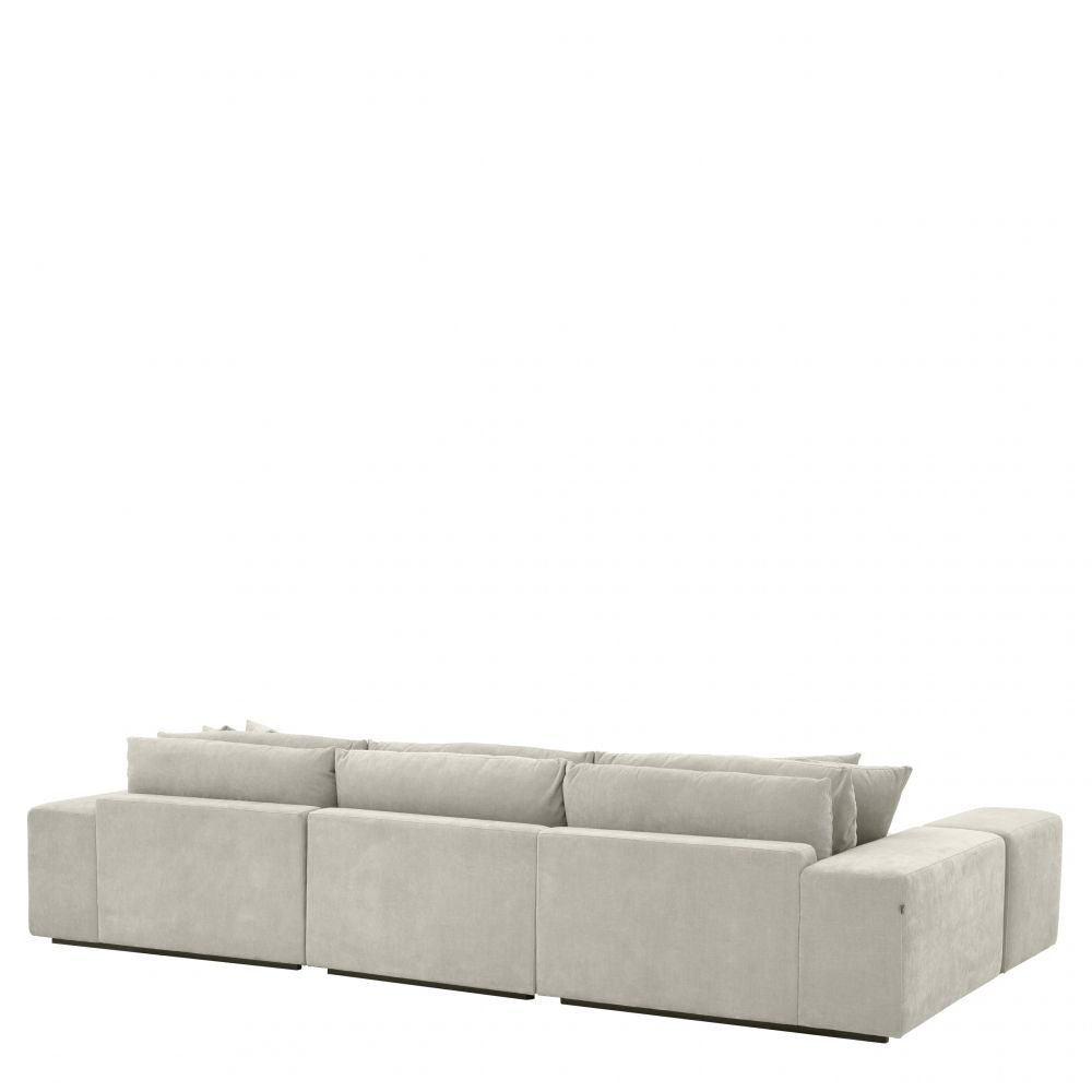 Coltar modular Vista Grande Eichholtz din Stofa Clarck Bej nisip L380cm