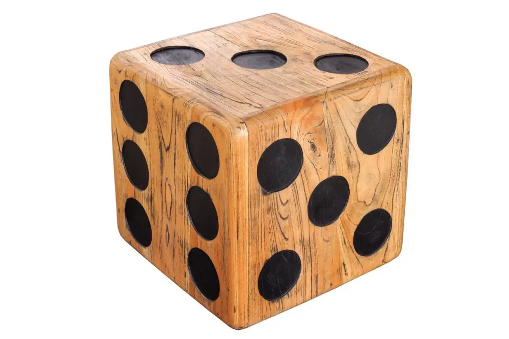 Masuta laterala din Lemn de mindi Maro/Negru H41xL41cm Cube