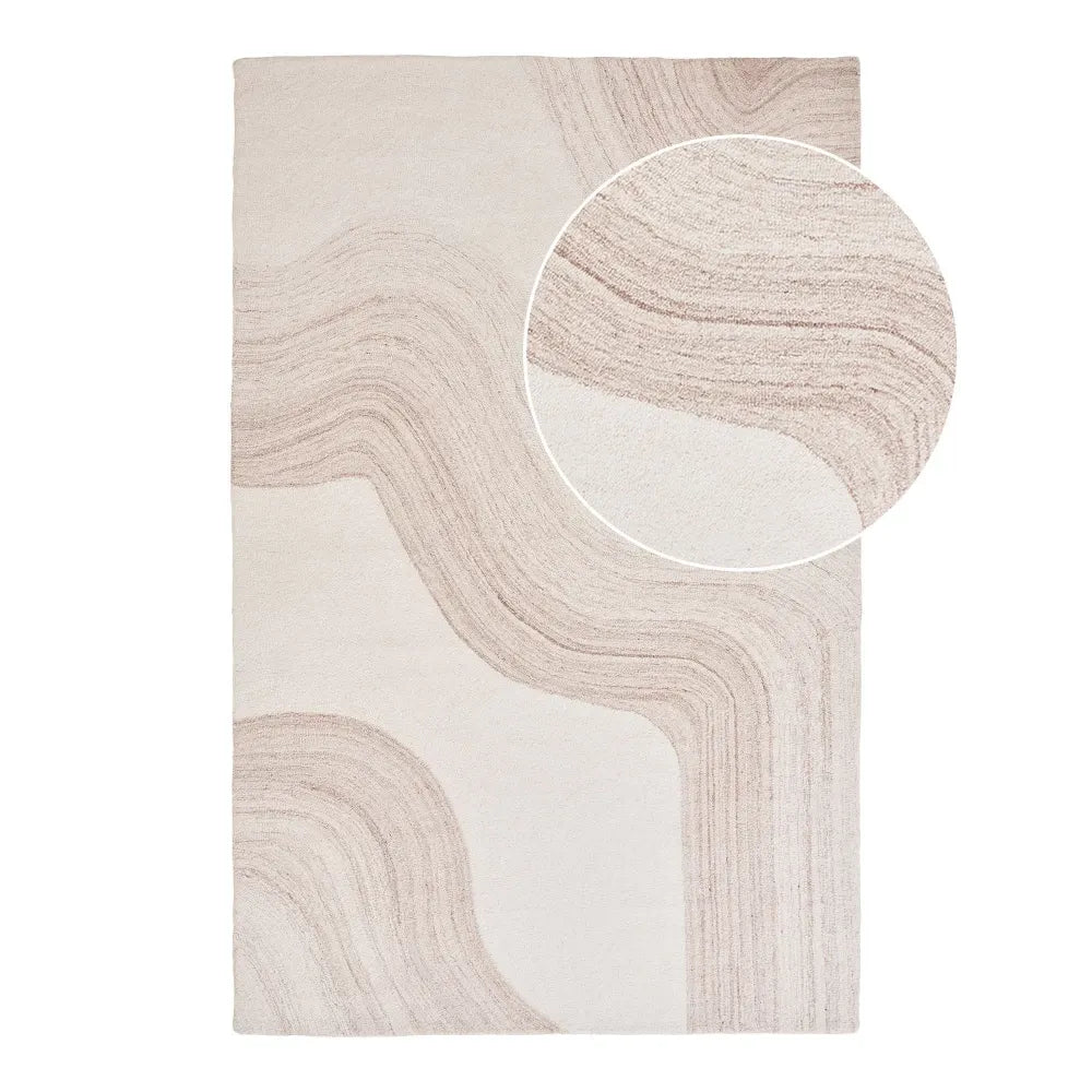 Covor din Lana Ivory/Bej 300x200cm Surat