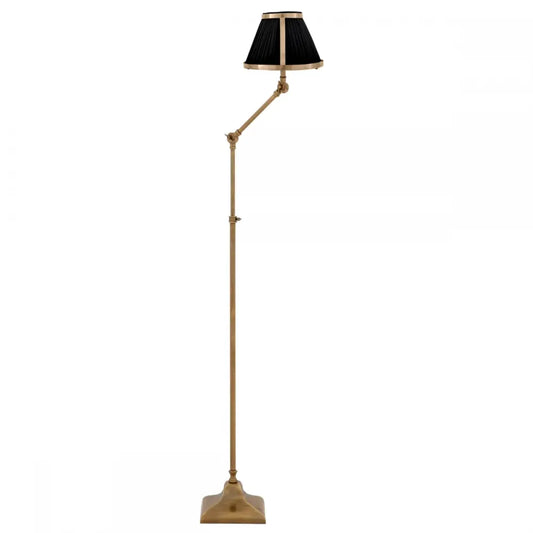 Lampa de podea din Metal Alama si Textil Crem/Negru H105xL27cm Brunswick Eichholtz