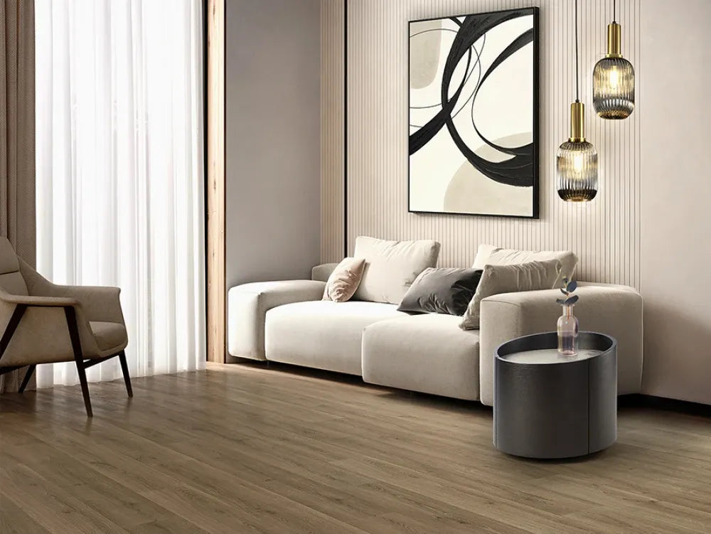Noptiera din Placaj Negru si Portelan Multicolor D50xH42cm Iza