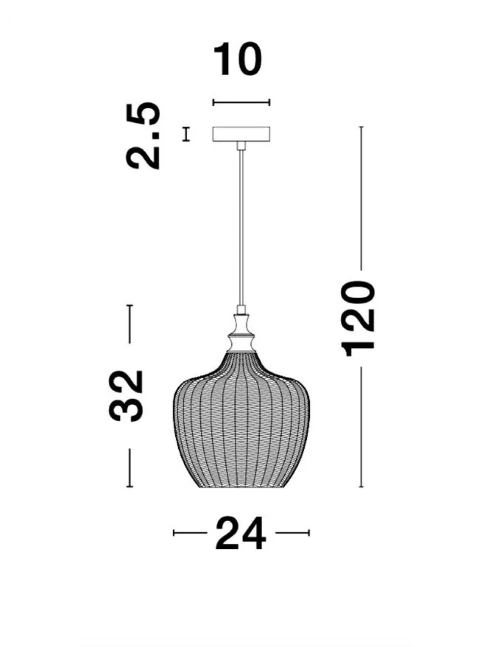Pendul structura din Metal Negru si abajur din Sticla Albastru H120xL24cm IP20 LONI