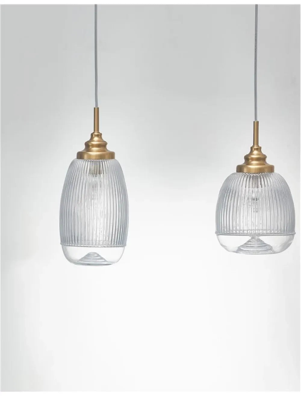 Lustra structura din Metal Auriu si abajur din Sticla Transparent H120xL76.5cm IP20 MOND