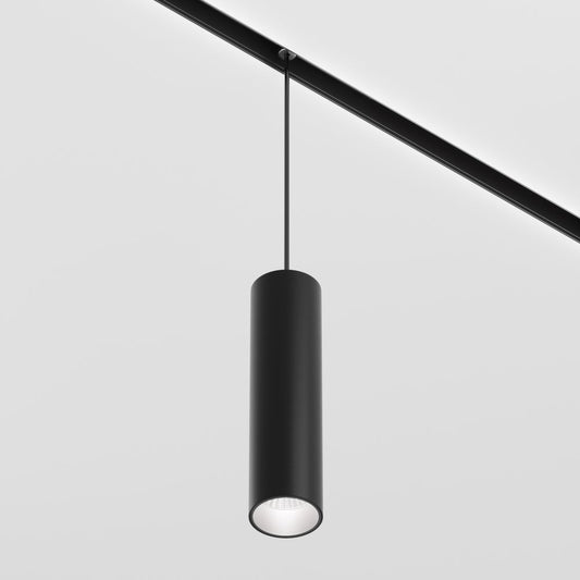 Pendul pentru sina magnetica Exility din Aluminiu Negru 12W 900lm k D5xH122cm Focus LED