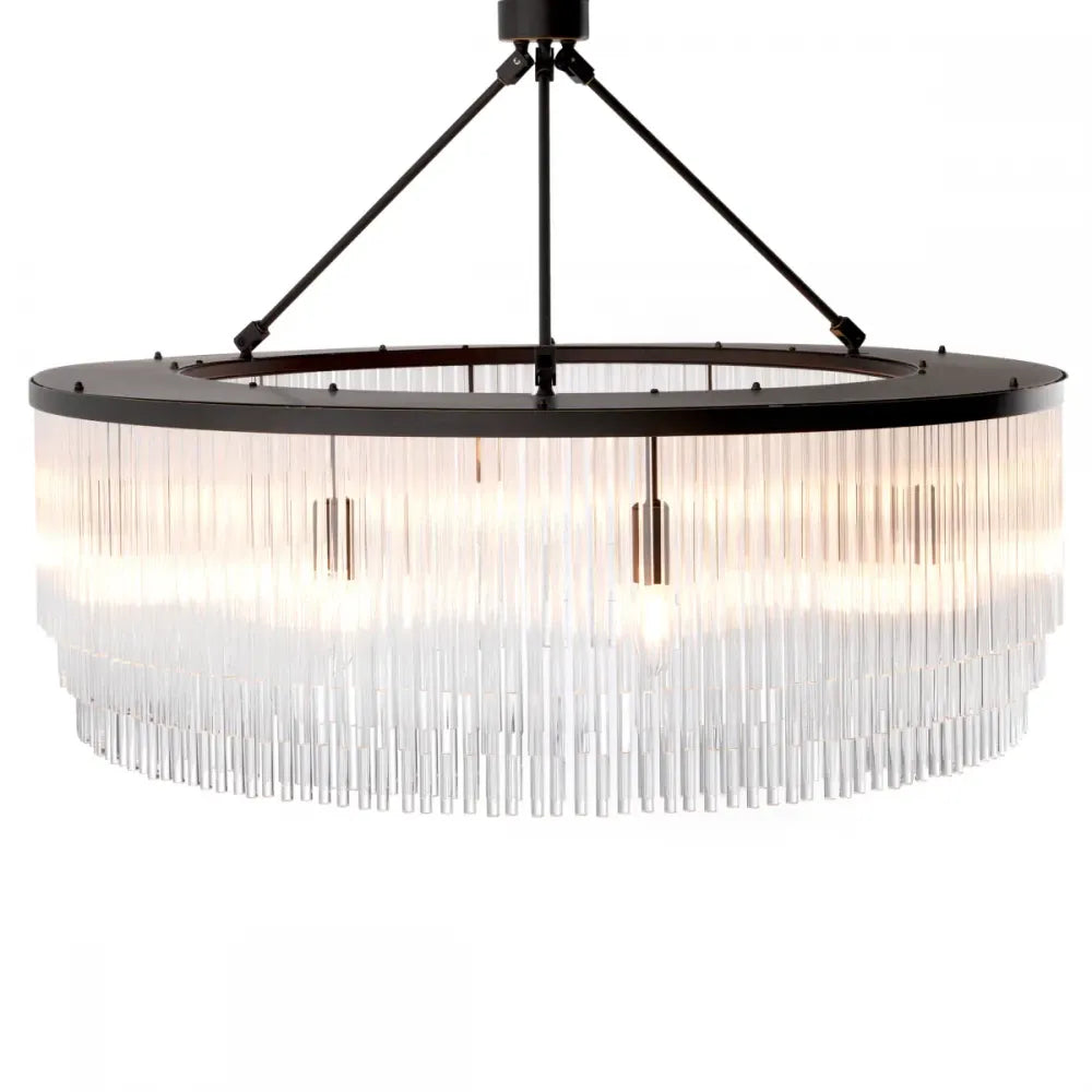 Candelabru din Metal Bronz si Sticla Transparent H61xD90cm Hector L Eichholtz