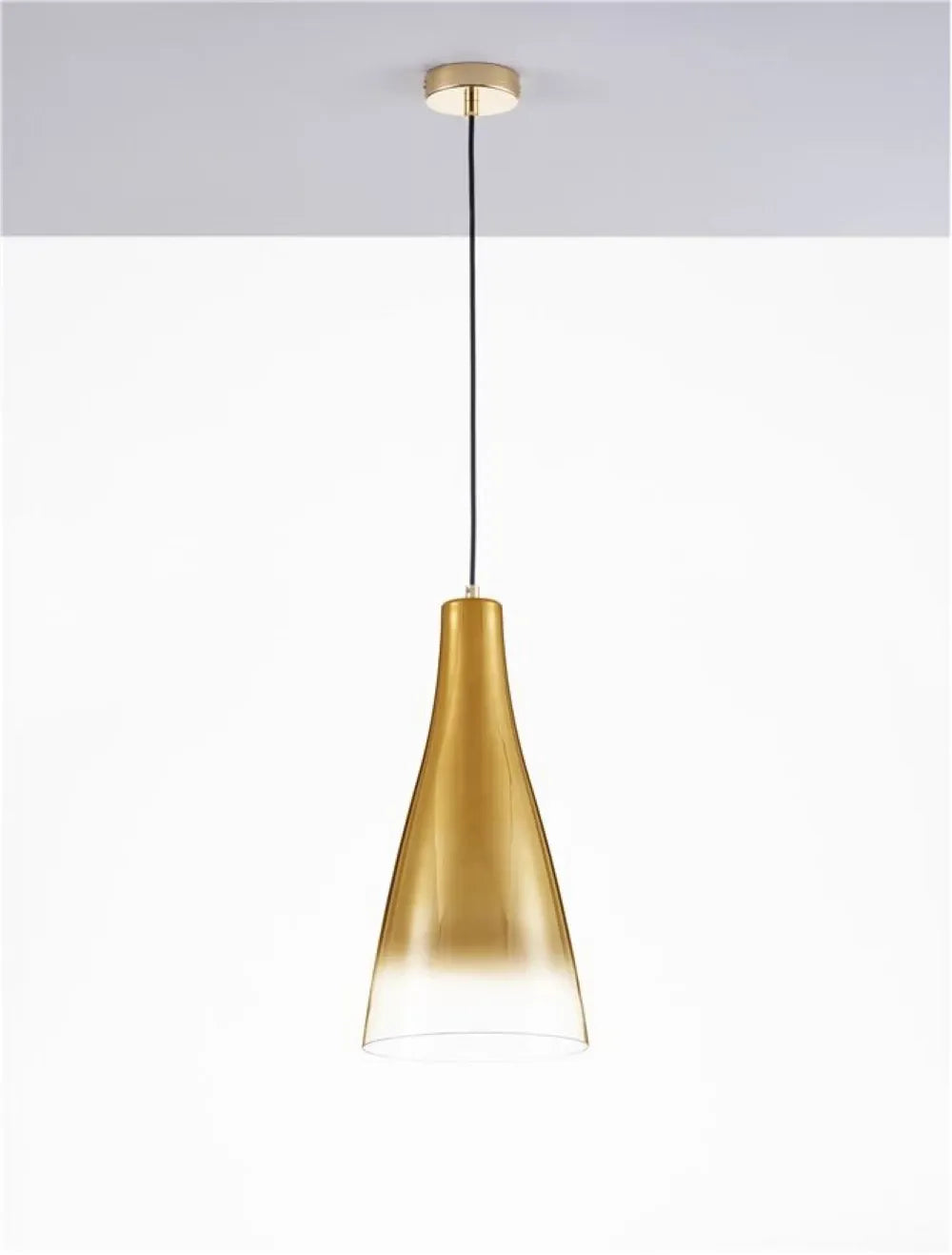 Pendul structura din Metal Auriu si abajur din Sticla Auriu H120xL23cm IP20 LIVTAR